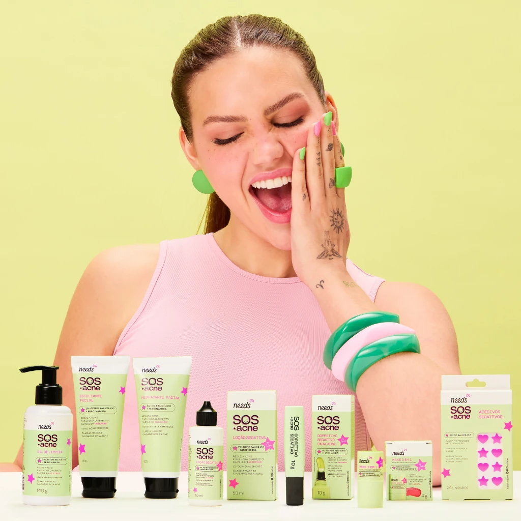 Needs lança linha SOS Acne para adolescentes e jovens adultos