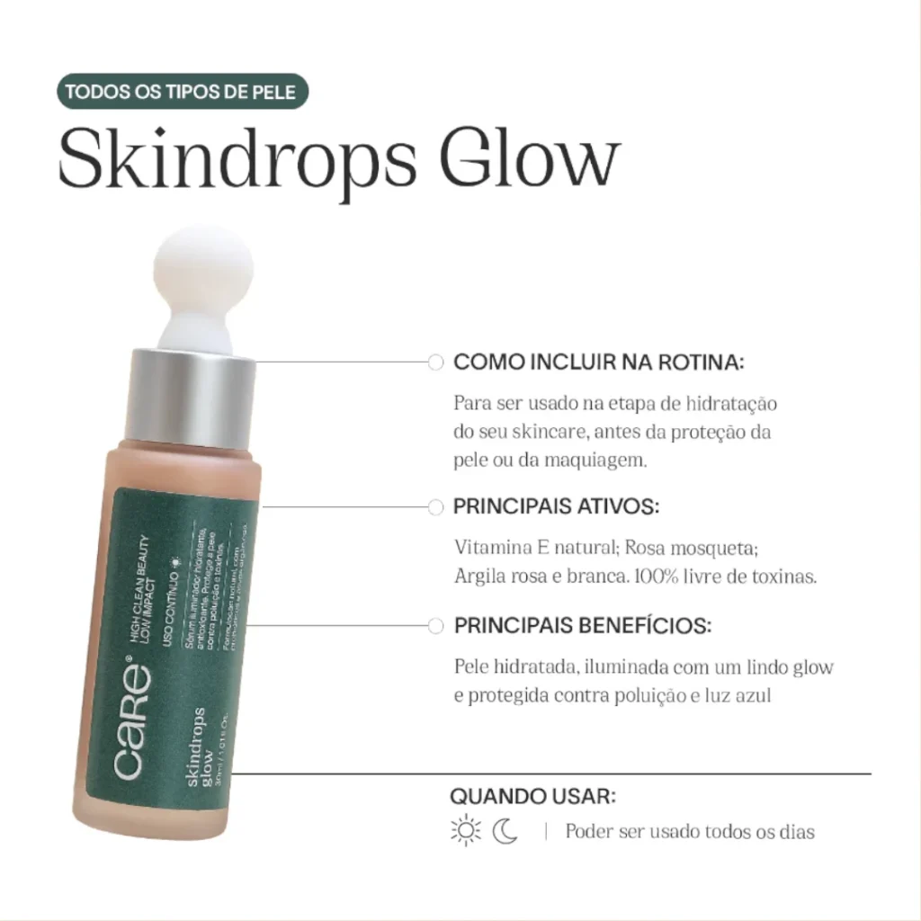 Como usar o Skindrops Glow Care Natural Beauty