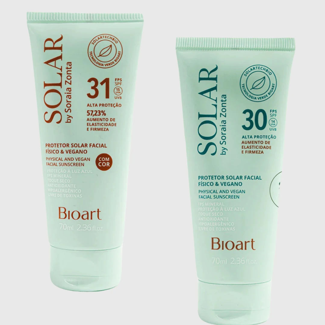 Protetor Solar Facial Físico, Natural e Vegano Bioart FPS 30 e 31: review completo