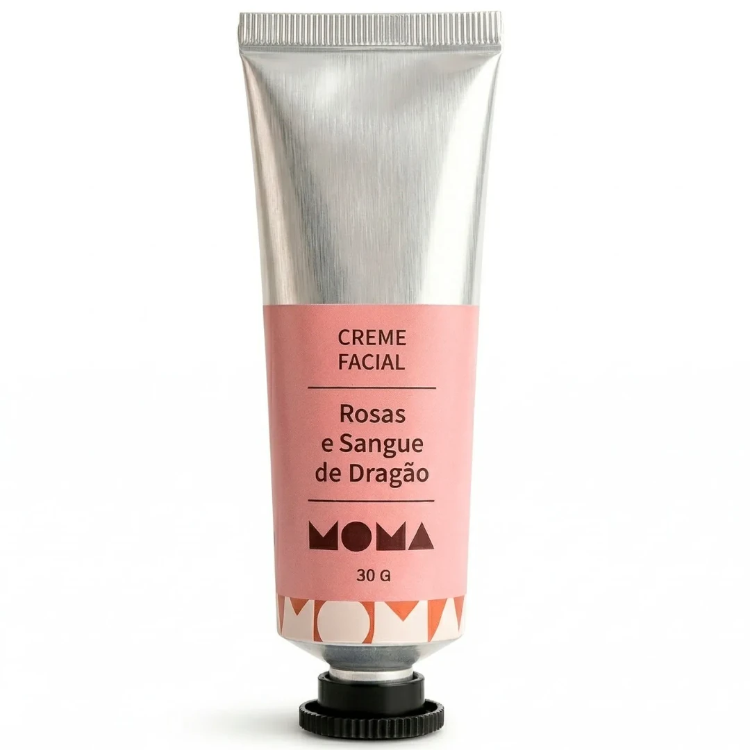 Creme Hidratante Facial de Rosas e Sangue de Dragão Moma